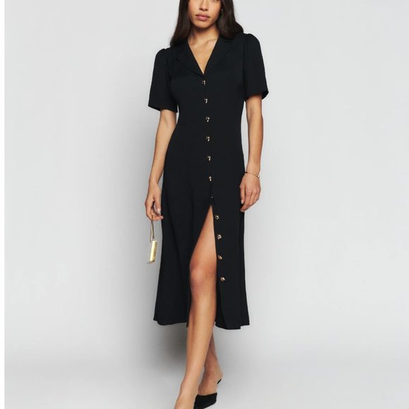 Reformation Wilde Dress - Black - Picture 2 of 6